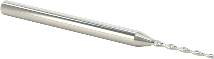 Kaplamasız Karbür Konik Kare Uçlu Freze, 2 Yiv, 1 Derece Konik, 1/32" Freze Çapı, 1/2" Uzunlukta Kesim