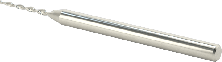 Kaplamasız Karbür Konik Kare Uçlu Freze, 2 Yiv, 1 Derece Konik, 1/32" Freze Çapı, 1/2" Uzunlukta Kesim