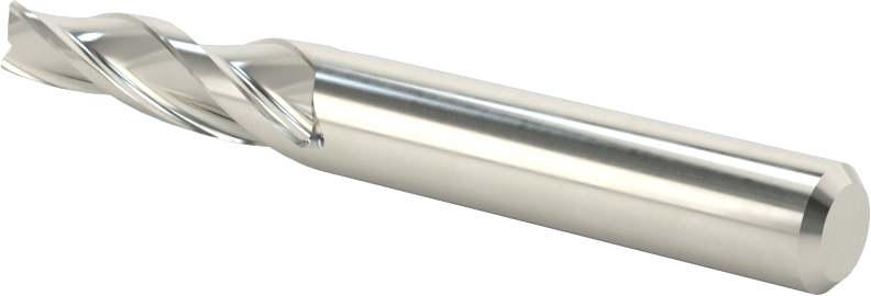 Kaplamasız Karbür Konik Kare Uçlu Freze, 3 Yiv, 3 Derece Koniklik, 1/4" Freze Çapı, 1-1/4" Uzun Kesim