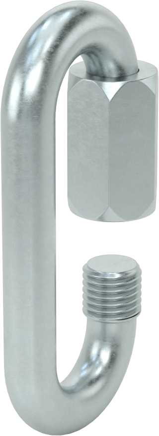 Oval Hızlı Bağlantı, Çinko Kaplı Çelik, 5/8" Kalınlık, 3/4" Açıklık, Kaldırma Amaçlı Değildir