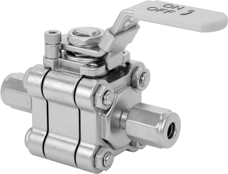 Easy-Maintenance Açma/Kapama Vanası, 1/4" Dış Çaplı Boru için Sıkıştırma Bağlantı Parçaları ile