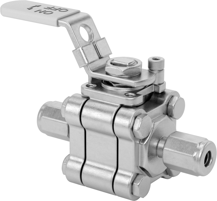 Easy-Maintenance Açma/Kapama Vanası, 1/4" Dış Çaplı Boru için Sıkıştırma Bağlantı Parçaları ile