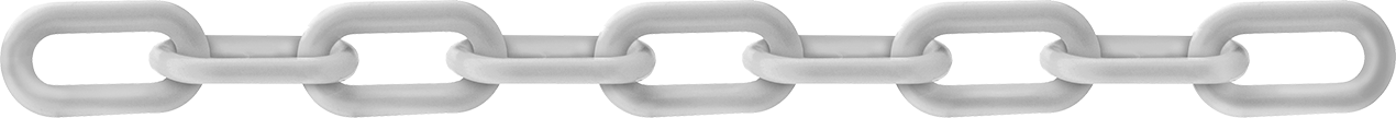 Zincir Bariyeri, Katı, 1/2“ Uzunluk x 3/16” İç Genişlik