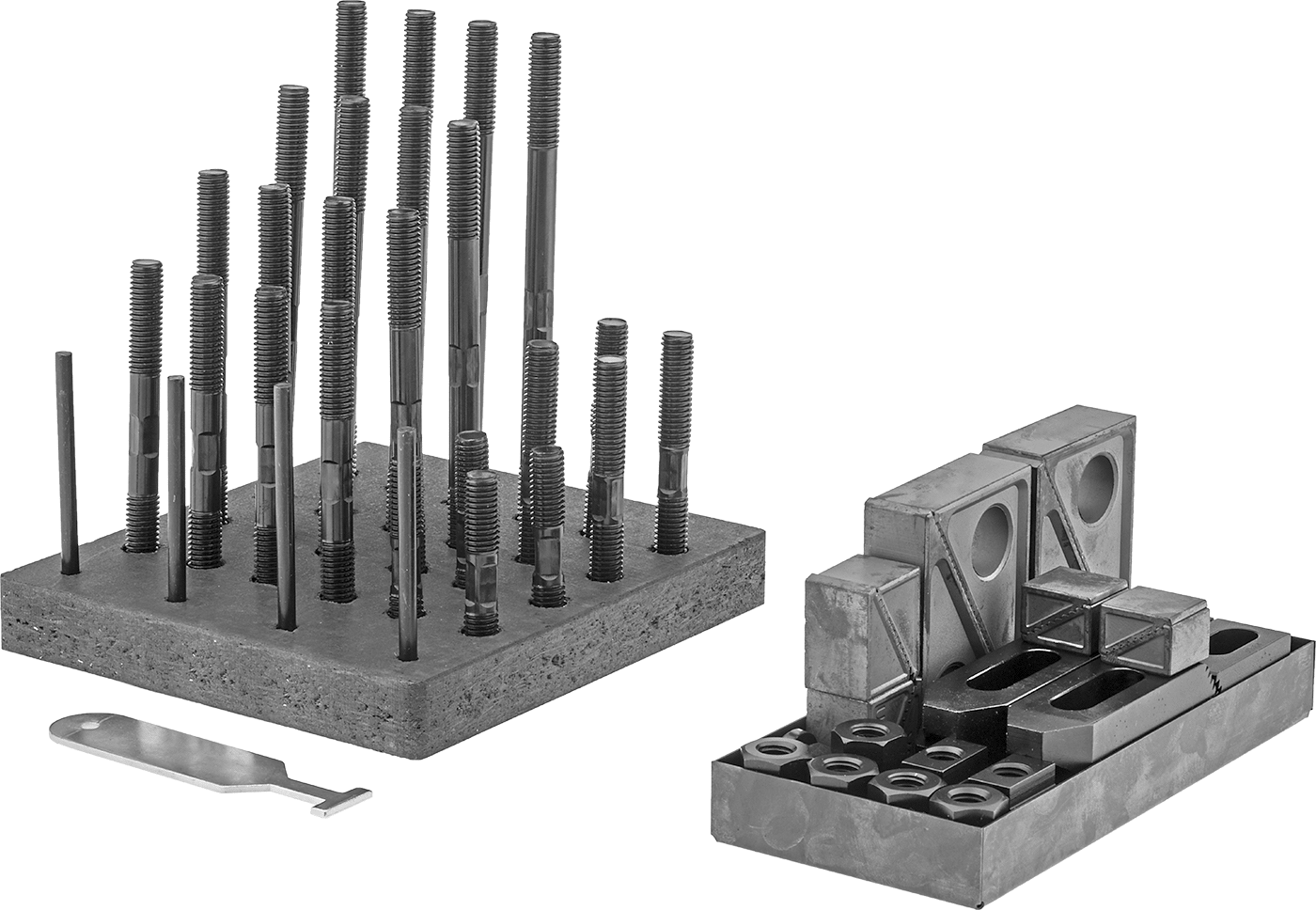 Wood Stand and Metal Tray