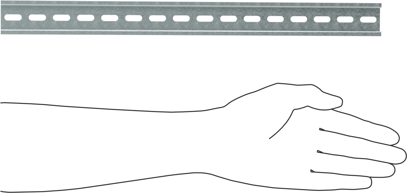 Çelik DIN 3 Ray, 15-3/4" Uzunluk