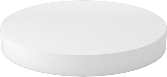 Yapışkan Sırtlı Koruyucu Ayaklar, 1/2“ Çap x 1/16” Yükseklik Beyaz UHMW Polietilen Taban