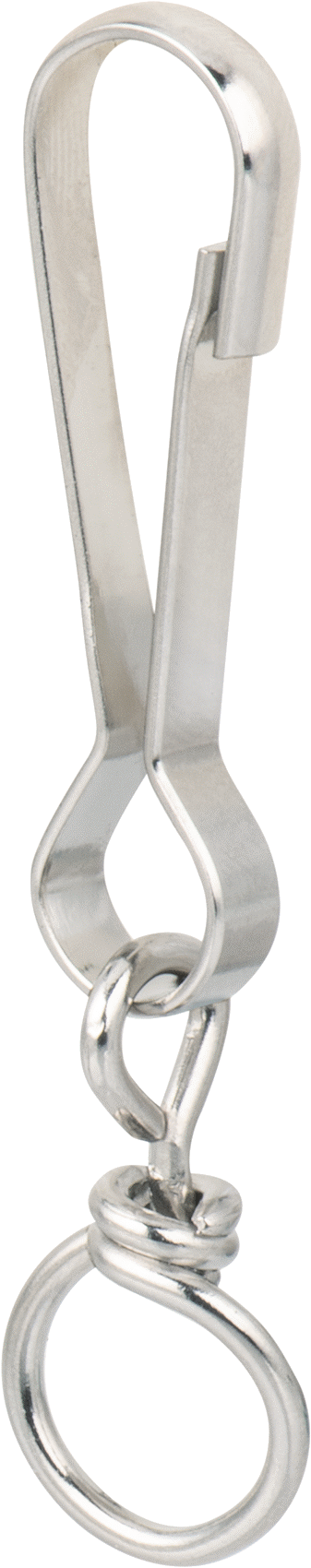 Döner Gözlü Hafif Hizmet Karabina, Nikel Kaplı Çelik, 1/4" Açıklık Genişliği, 3" Kullanılabilir Uzunluk