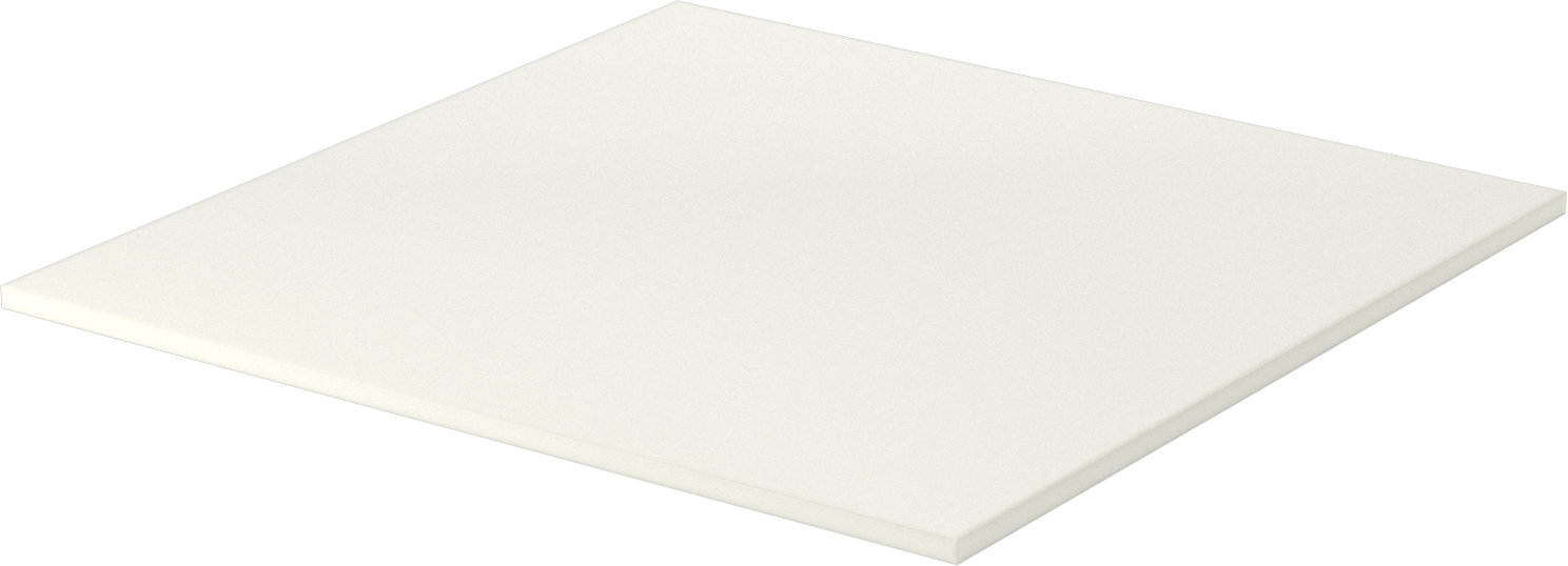 Ultra Yüksek Sıcaklık Seramik Alümina, Kolay İşlenebilir, 24“ x 24” Levha, 1/2" Kalınlık