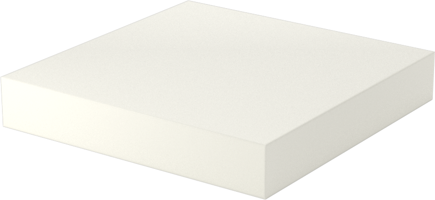 Ultra Yüksek Sıcaklık Seramik Alümina, Kolay İşlenebilir, 3“ x 3” Levha, 1/2" Kalınlık