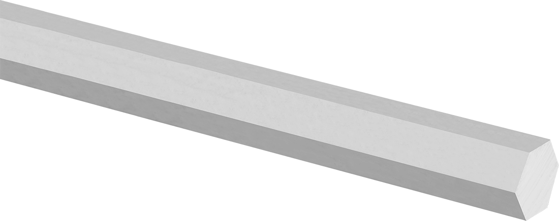 İşlenebilir 303 Paslanmaz Çelik Altıgen Çubuk, 1/4" Genişlik