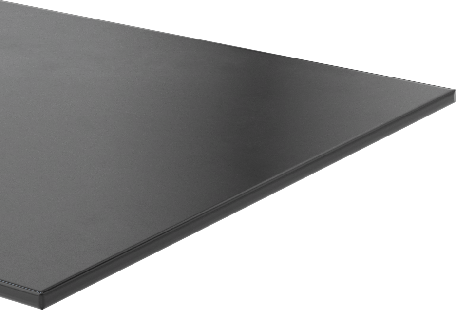 Yüksek Mukavemetli Hava Koşullarına Dayanıklı EPDM Kauçuk, Yapışkan Arka Yüzlü, Pürüzsüz Doku, 6“ x 6” Levha, 1/8" Kalınlık