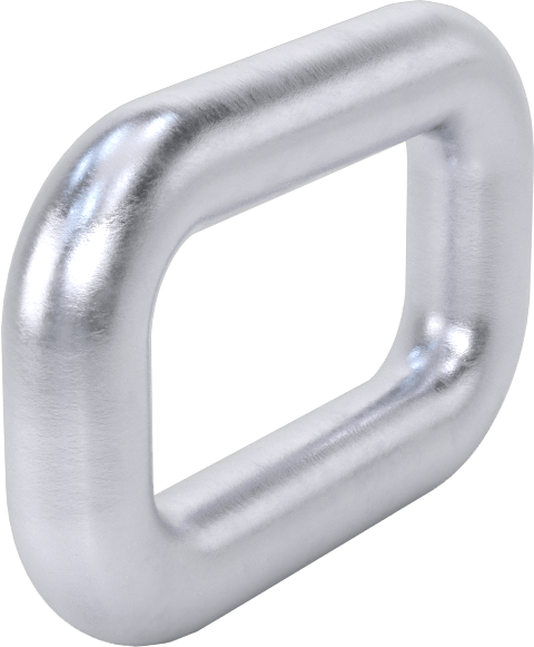 Dikdörtgen Halka, Nikel Kaplı Çelik, 1/4" Kalınlık