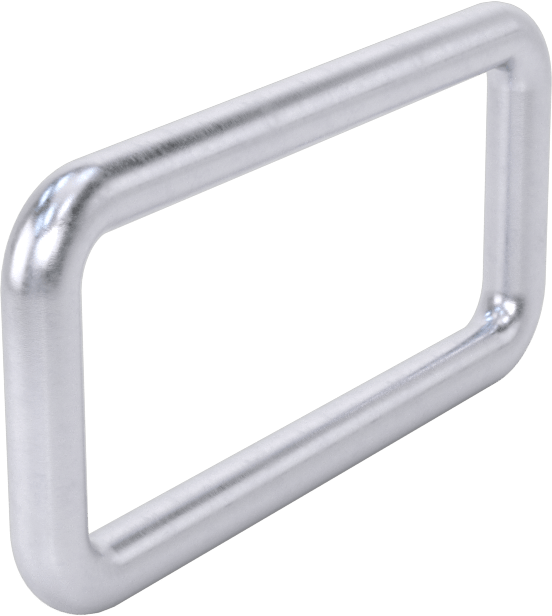Dikdörtgen Halka, Nikel Kaplı Çelik, 1/8" Kalınlık, 1-1/4“ Uzunluk x 1/2” Genişlik İç