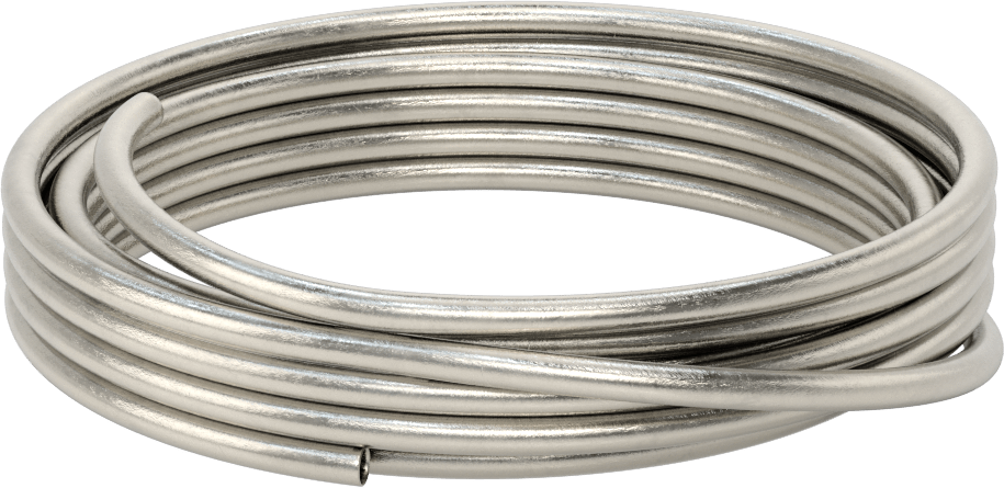Kaynaklı 304 Paslanmaz Çelik Boru, 1/2" OD, 0,02 inç Duvar Kalınlığı, Bobin