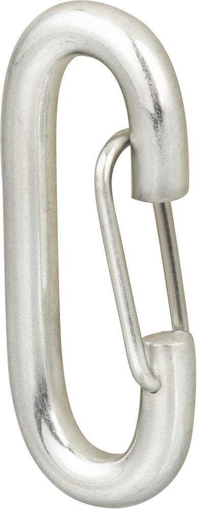 Hafif Hizmet Tipi Karabina, Çinko Kaplı Çelik, 1/4" Çıtçıt Açılma Genişliği, 1-3/8" Kullanılabilir Uzunluk