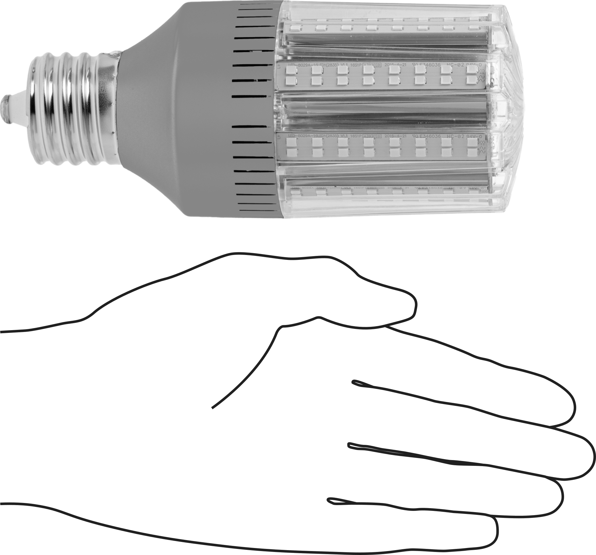 Tehlikeli Ortamlar (HID) Işıkları için LED Ampul, E26 Taban, Bay Lights için, 250W Metal Halide Eşdeğeri
