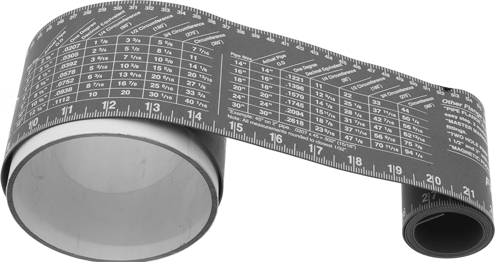 Boru Boyut Tablosu/Cetvel, 6 inç-30 inç ve 2 mm-77 cm boru dış çapı için