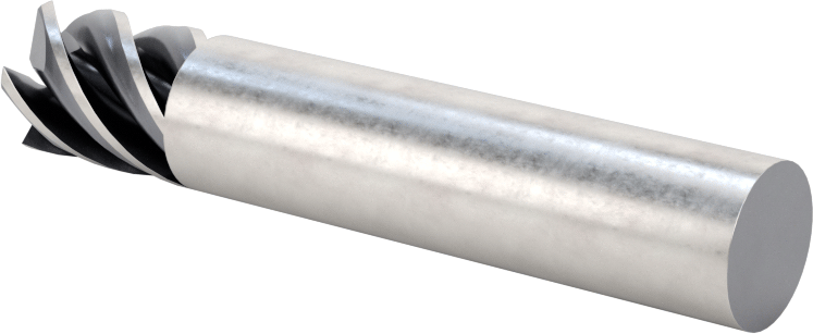Paslanmaz Çelik ve Titanyum için Karbür Kare Freze Ucu, TiAlN Kaplamalı, 3/8" Freze Çapı, 2" Toplam Uzunluk