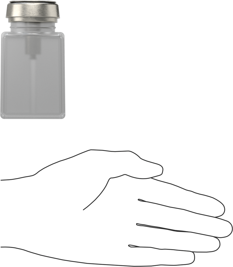 Yarı Şeffaf Push-Top Dağıtıcı, 2 FL oz Kapasite