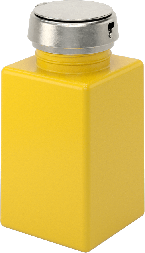 Üstten Basmalı Dağıtıcı, Statik Kontrol, 6 FL oz Kapasite, Sarı, Kilitleme Kapasitesi