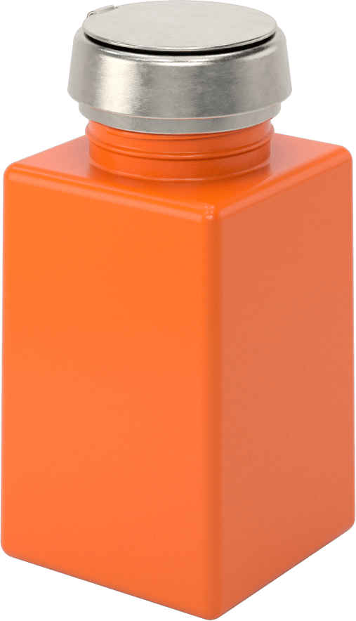 Üstten Basmalı Dağıtıcı, Statik Kontrol, 6 FL oz Kapasite, Turuncu