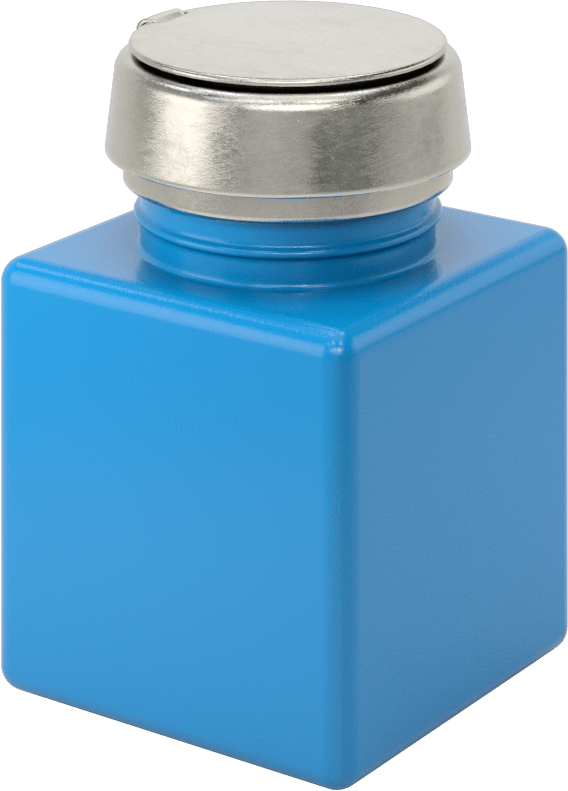 Üstten Basmalı Dağıtıcı, Statik Kontrol, 4 FL oz Kapasite, Mavi