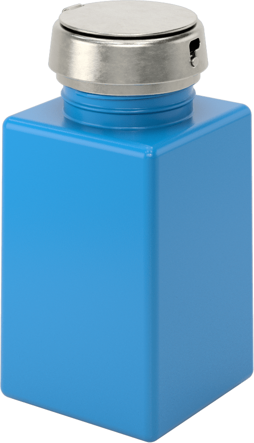 Üstten Basmalı Dağıtıcı, Statik Kontrol, 6 FL oz, Mavi, Kilitleme Kapasitesi