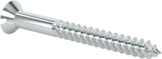 Çinko Kaplı Çelik Oluklu Düz Başlı Vidalar, Ahşap için, 5 Numara, 1-1/4" Uzunluk