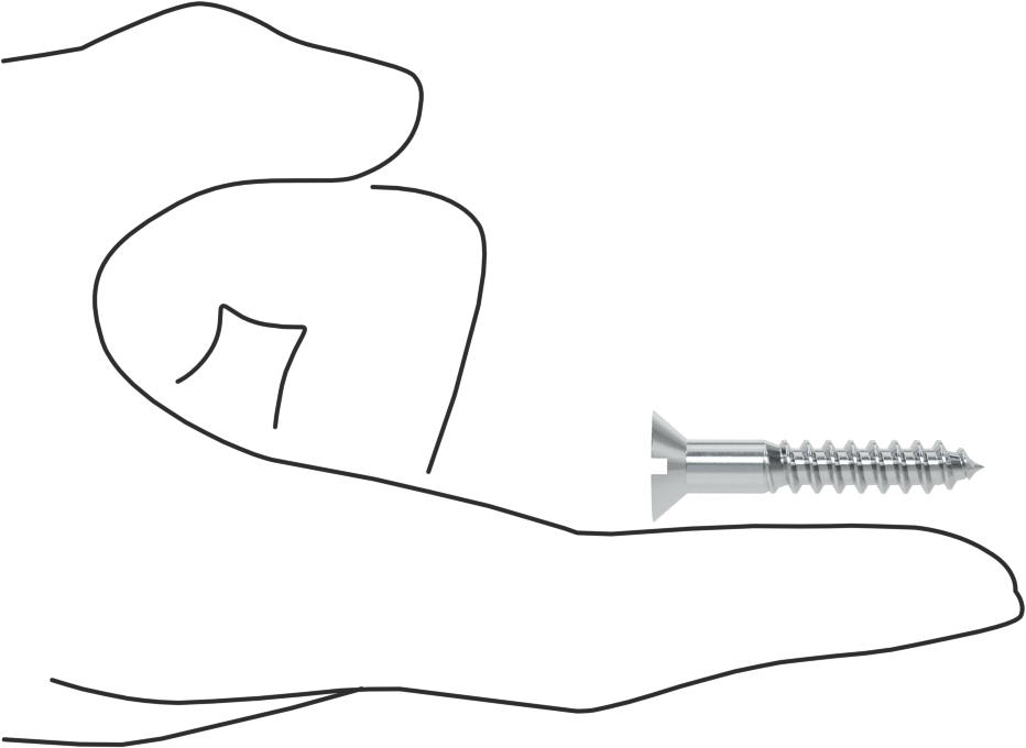 Çinko Kaplı Çelik Oluklu Düz Başlı Vidalar, Ahşap için, 14 Numaralı Boyut, 1-1/2" Uzunluk