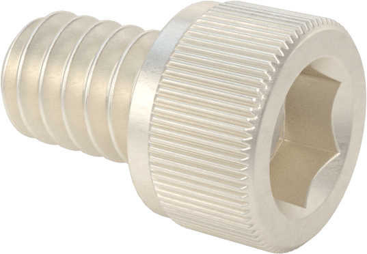 Gümüş Kaplama 18-8 Paslanmaz Çelik Soket Başlı Vidalar, 2-56 Diş Boyutu, 1/8" Uzunluk