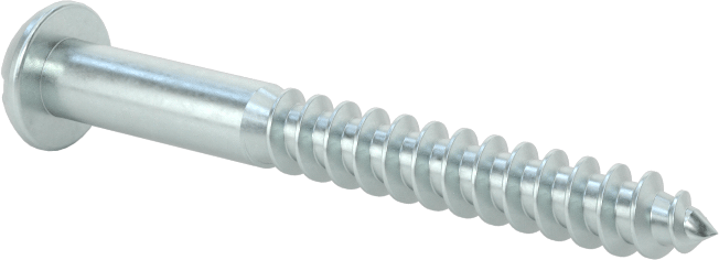 Yivli Dekoratif Yuvarlak Başlı Vidalar, Ahşap için, Çinko Kaplı Çelik, Numara 8 Boyut, 1-1/2" Uzunluk