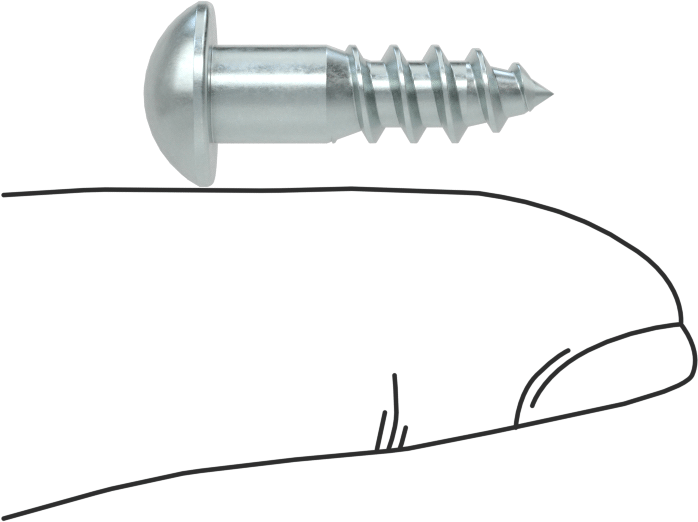 Yivli Dekoratif Yuvarlak Başlı Vidalar, Ahşap için, Çinko Kaplı Çelik, 12 Numaralı Boyut, 3/4" Uzunluk