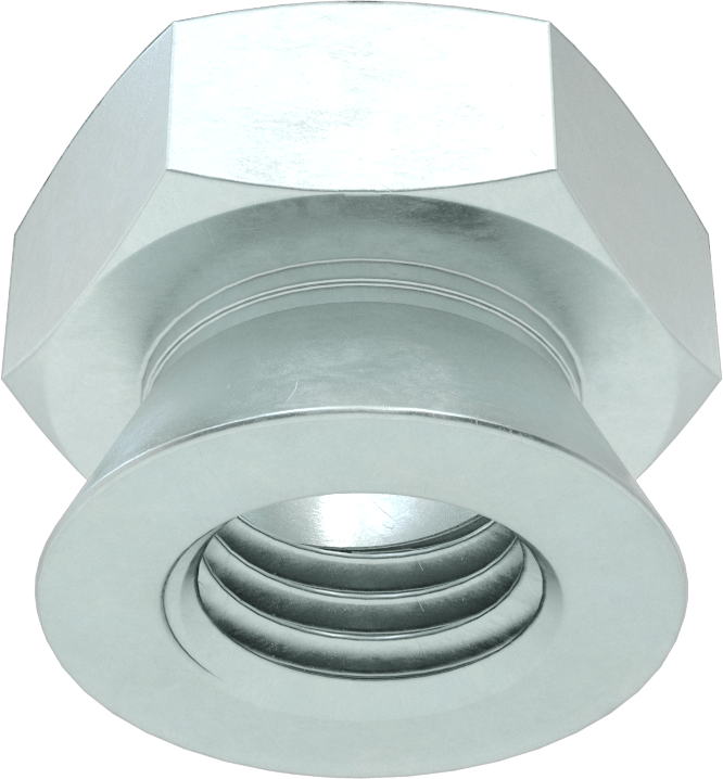 Kopma, Kurcalamaya Dayanıklı Somunlar, Çinko Kaplamalı Alaşımlı Çelik, 3/4"-10 Diş Boyutu