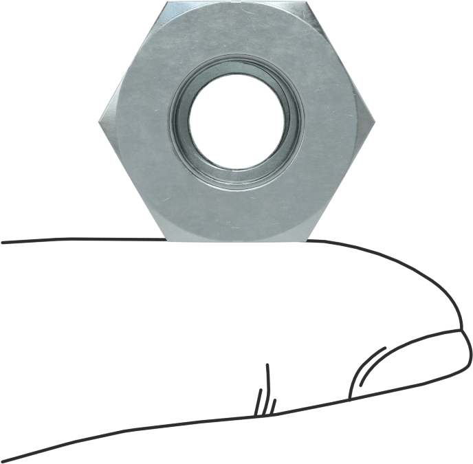 Kopma, Kurcalamaya Dayanıklı Somunlar, Çinko, M10 x 1,5 mm Diş Boyutu
