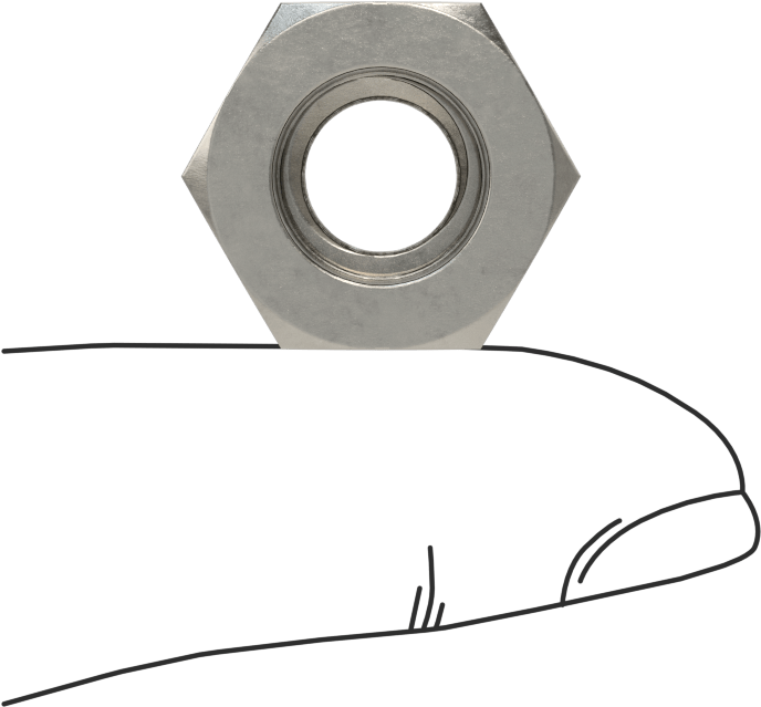 Kopma, Kurcalamaya Dayanıklı Somunlar, 18-8 Paslanmaz Çelik, M10 x 1,5 mm Diş Boyutu