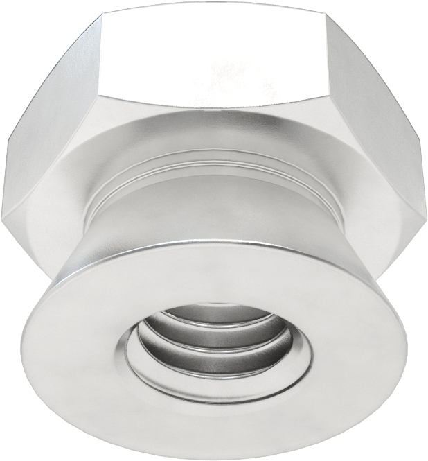 Kopma, Kurcalamaya Dayanıklı Somunlar, Alüminyum, 3/8"-16 Diş Boyutu