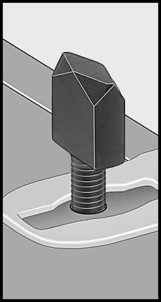 Mandallı Ayar Vidası, 1/4"-20 Diş Boyutu, 1-1/4" Uzunluk