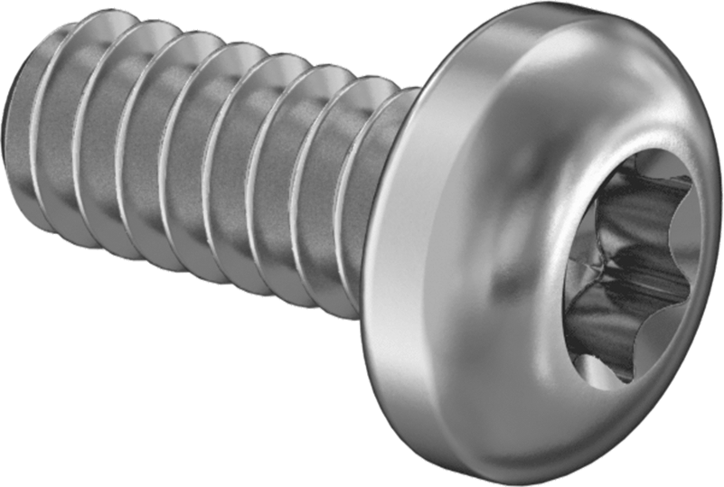 Çinko Kaplı Çelik Silindir Başlı Torx Vidalar, 4-40 Diş Boyutu, 1/4" Uzunluk