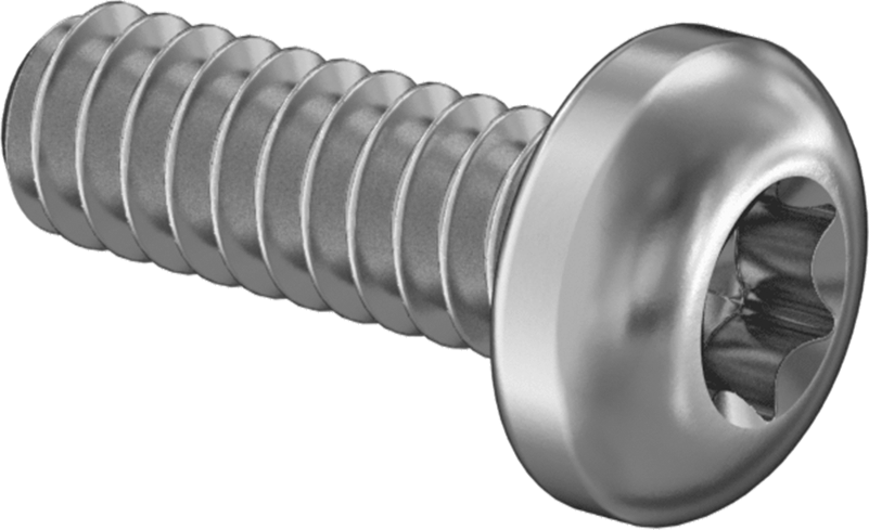 Çinko Kaplı Çelik Silindir Başlı Torx Vidalar, 4-40 Diş Boyutu, 5/16" Uzunluk