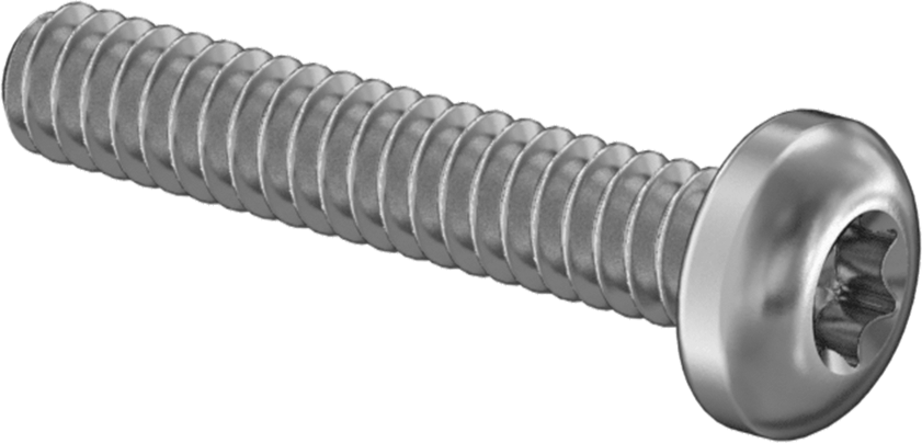 Çinko Kaplı Çelik Silindir Başlı Torx Vidalar, 6-32 Diş Boyutu, 3/4" Uzunluk