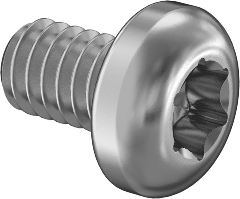 Çinko Kaplı Çelik Silindir Başlı Torx Vidalar, 8-32 Diş Boyutu, 1/4" Uzunluk