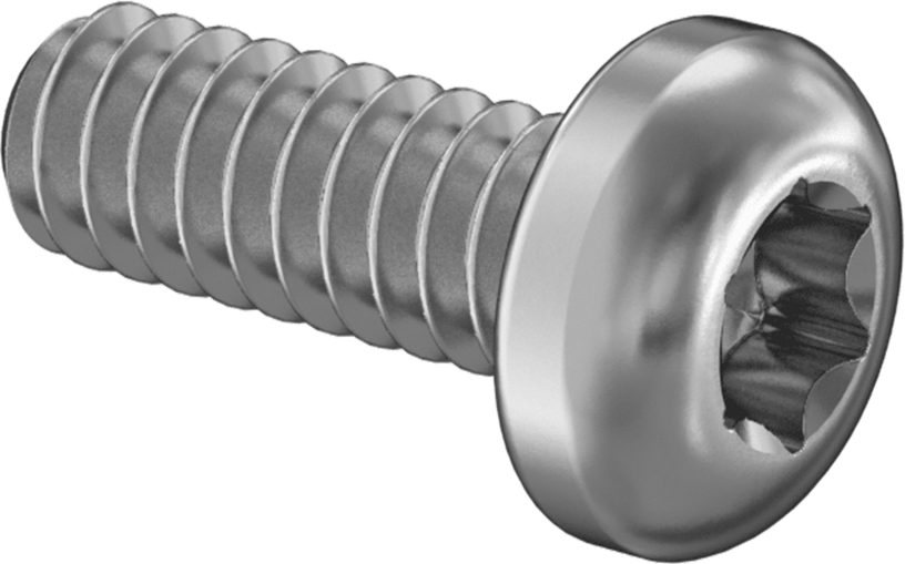 Çinko Kaplı Çelik Silindir Başlı Torx Vidalar, 10-24 Diş Boyutu, 1/2" Uzunluk