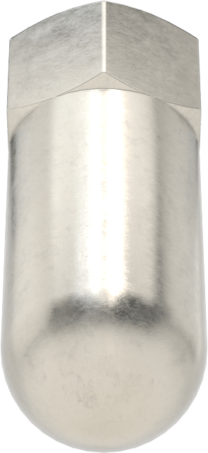 Yüksek Profilli Kapak Somunu, 3/8"-16 Diş Boyutu, 1" Diş Derinliği
