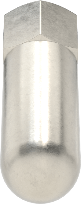 Yüksek Profilli Kapak Somunu, 3/8"-16 Diş Boyutu, 1-1/4" Diş Derinliği