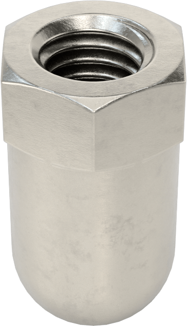 Yüksek Profilli Kapak Somunu, 1/2"-13 Diş Boyutu, 1" Diş Derinliği
