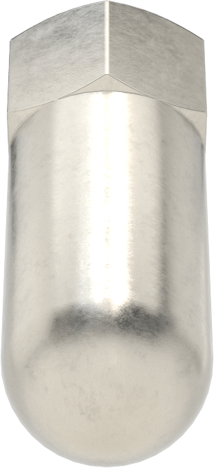 Yüksek Profilli Kapak Somunu, 1/2"-13 Diş Boyutu, 1-1/4" Diş Derinliği