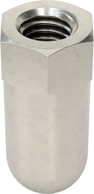 Yüksek Profilli Kapak Somunu, 1/2"-13 Diş Boyutu, 1-1/4" Diş Derinliği