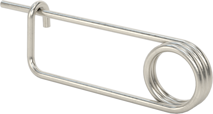 18-8 Paslanmaz Çelik Uzun Ömürlü Tel Çıtçıtlı Çatal Pim, 3/32" Tel Çapı, 1-5/8" Kullanılabilir Uzunluk