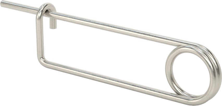 18-8 Paslanmaz Çelik Uzun Ömürlü Tel Çıtçıtlı Çatal Pim, 1/8" Tel Çapı, 2-1/2" Kullanılabilir Uzunluk
