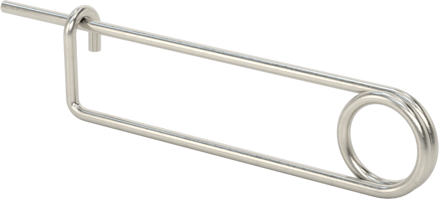 18-8 Paslanmaz Çelik Uzun Ömürlü Tel Çıtçıtlı Çatal Pim, 1/8" Tel Çapı, 3" Kullanılabilir Uzunluk